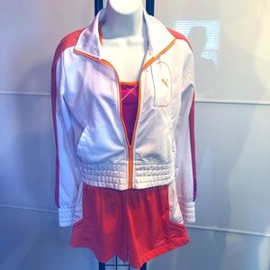 Puma jacket, shorts, tank top